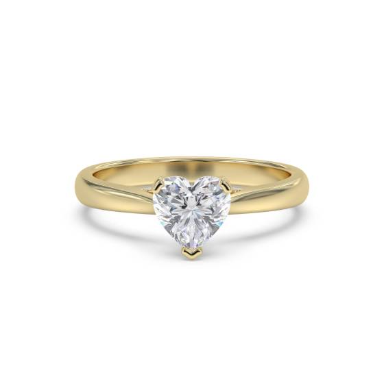 Elegant Heart Diamond Engagement Ring