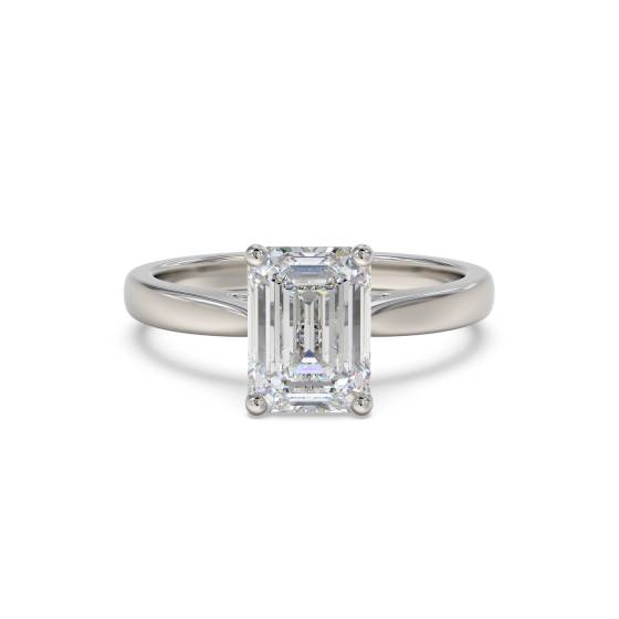 Elegant Emerald Diamond Engagement Ring