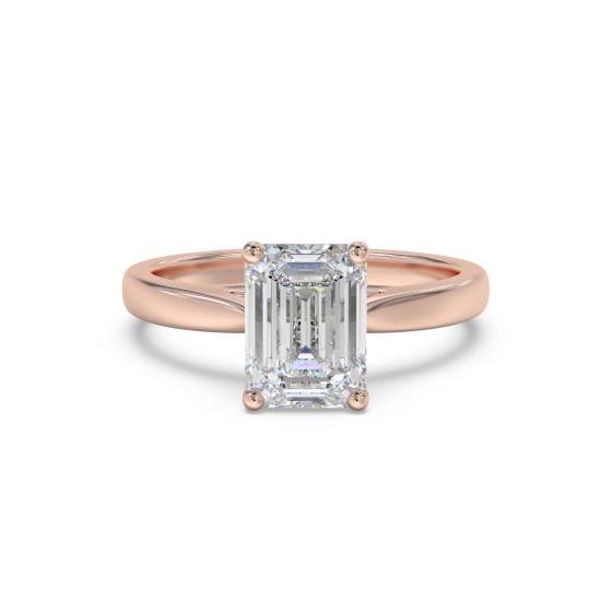 Elegant Emerald Diamond Engagement Ring