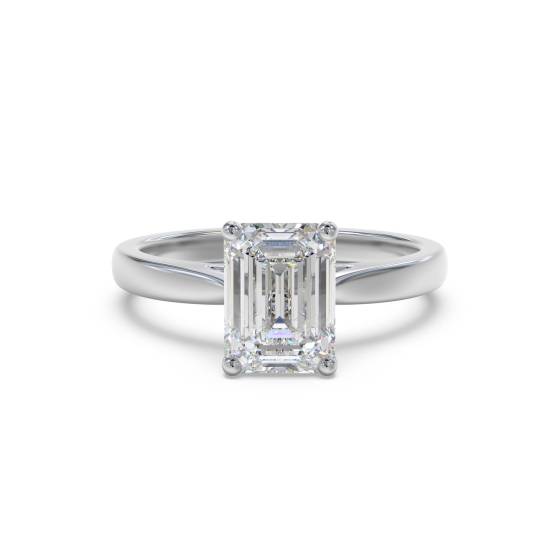 Elegant Emerald Diamond Engagement Ring