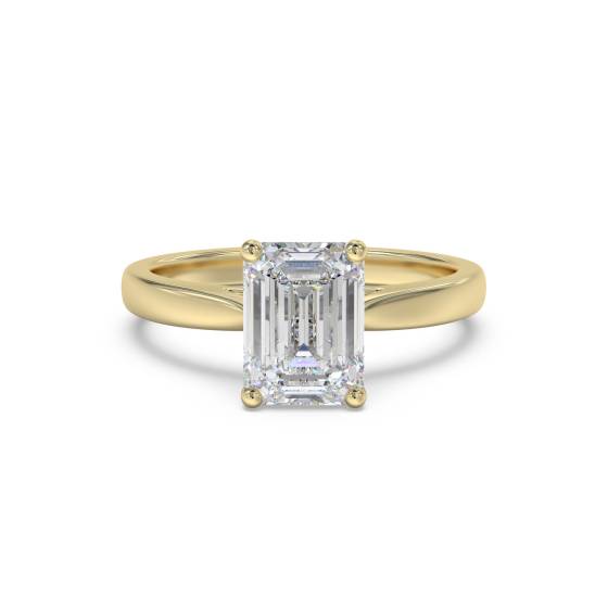 Elegant Emerald Diamond Engagement Ring
