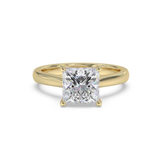 1.00ct IF/G Princess Natural Diamond Solitaire Ring