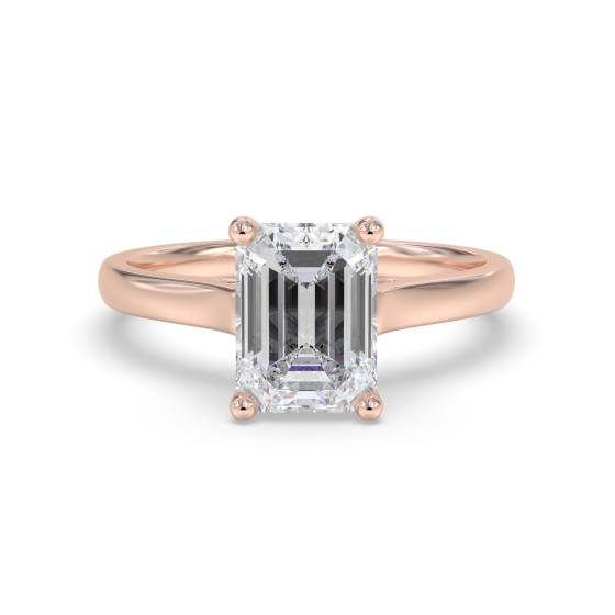 Emerald Diamond Engagement Ring