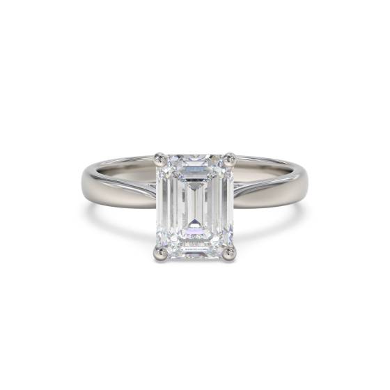 Elegant Emerald Diamond Engagement Ring