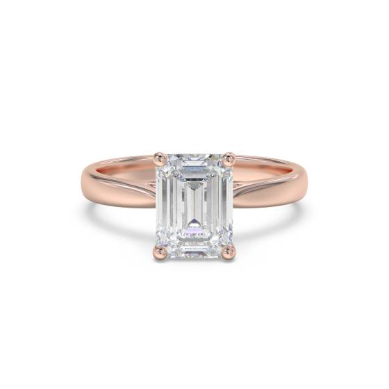 Elegant Emerald Diamond Engagement Ring