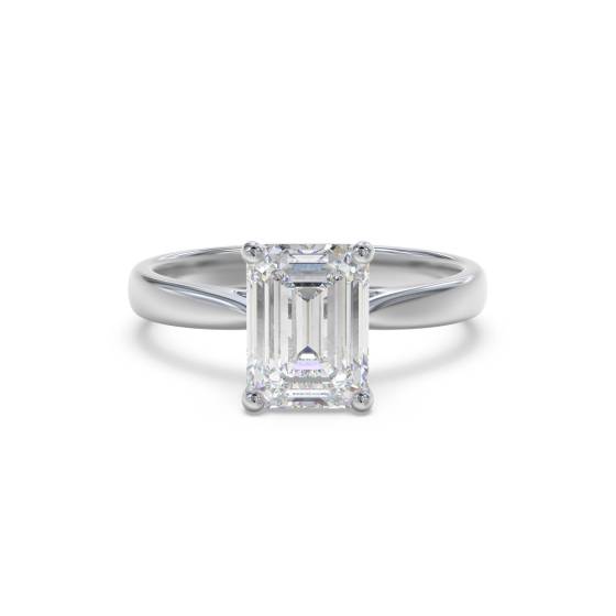 Elegant Emerald Diamond Engagement Ring