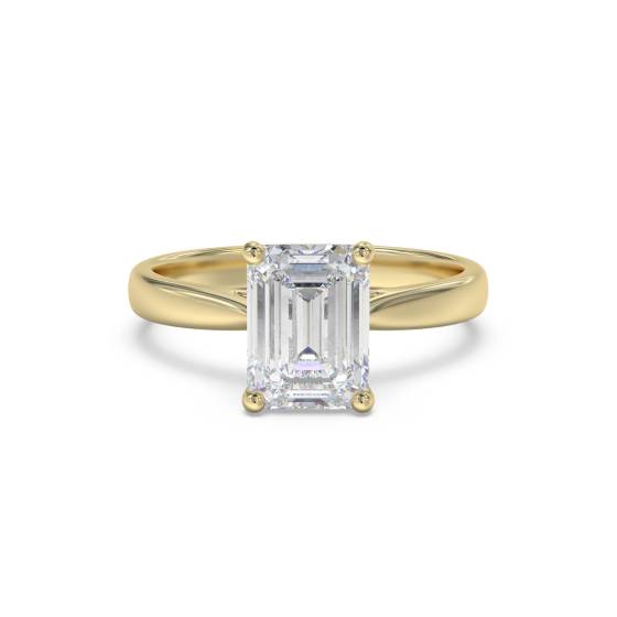 Elegant Emerald Diamond Engagement Ring
