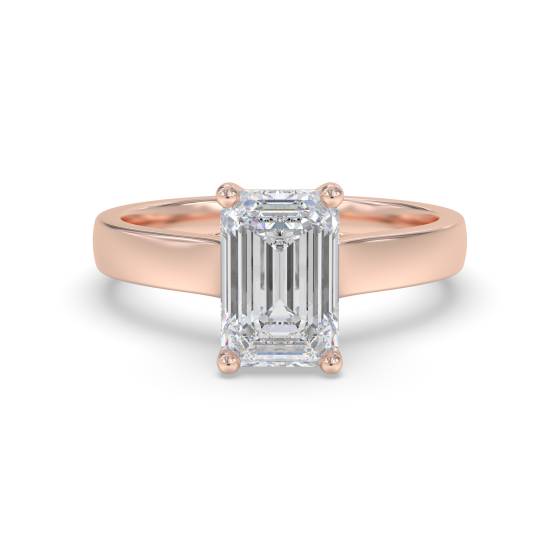 Unique Crossover Emerald Diamond Engagement Ring