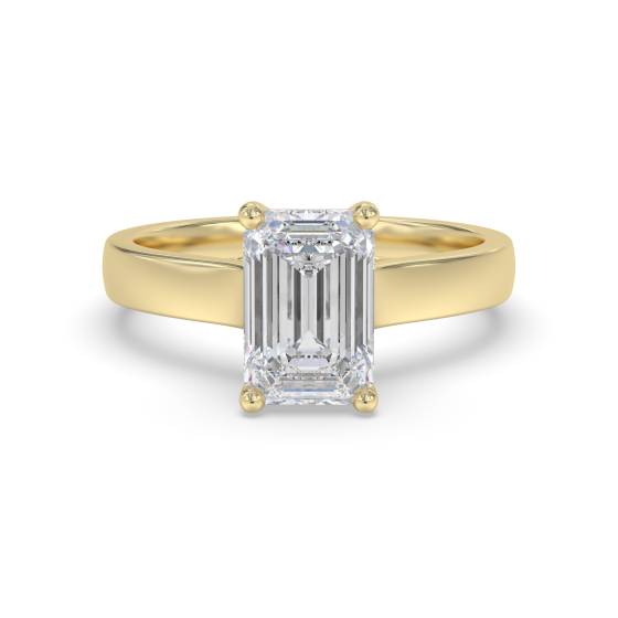 Unique Crossover Emerald Diamond Engagement Ring