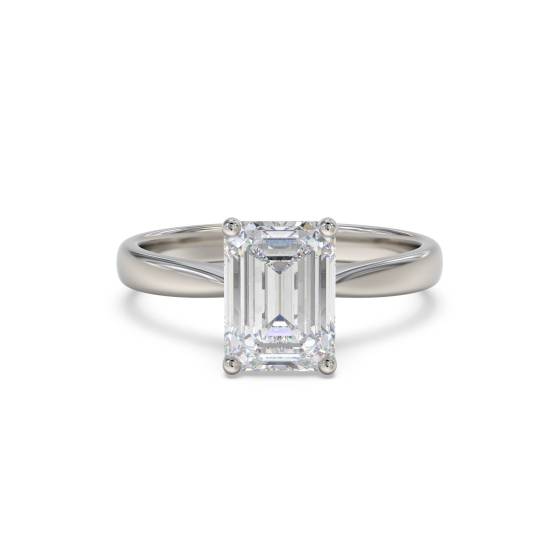 Elegant Emerald Diamond Engagement Ring