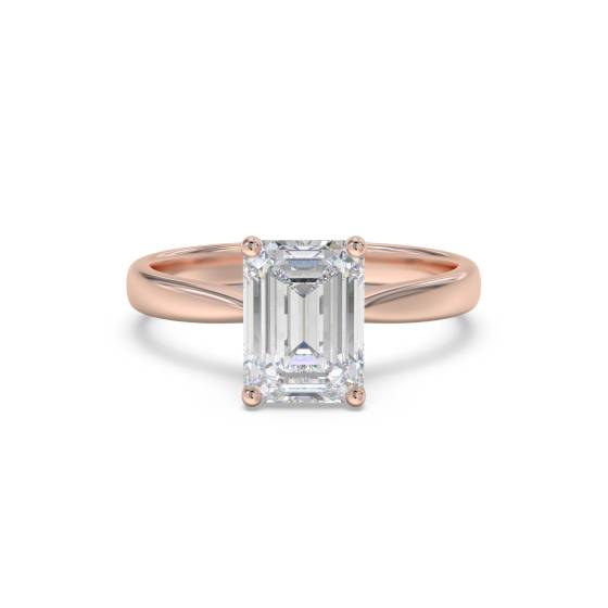 Elegant Emerald Diamond Engagement Ring