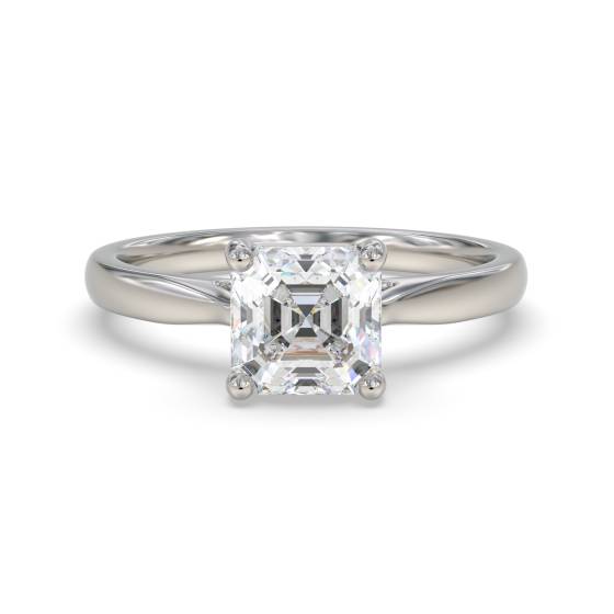 Elegant Asscher Diamond Engagement Ring