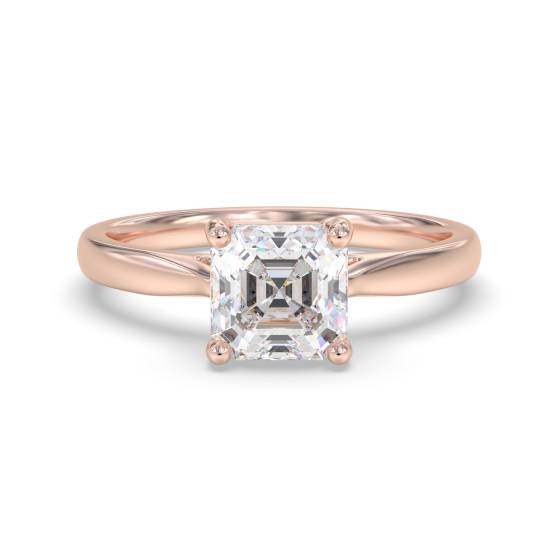Elegant Asscher Diamond Engagement Ring