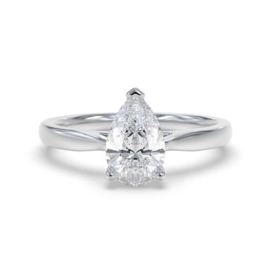Elegant Pear Diamond Engagement Ring