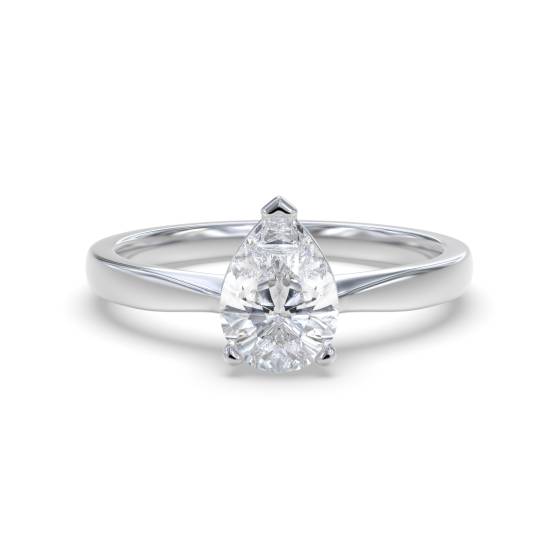Classic Pear Diamond Engagement Ring