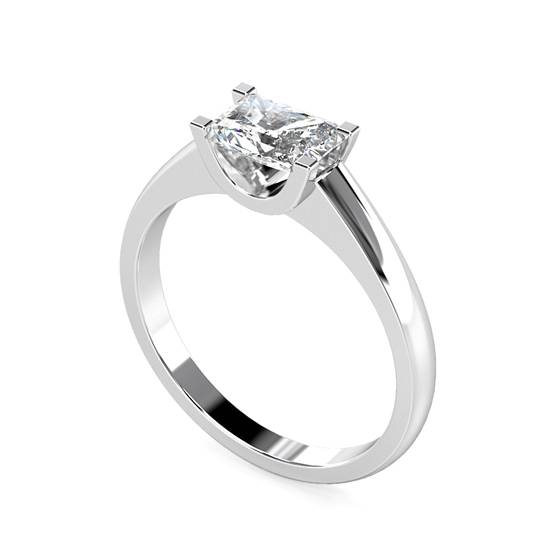 GIA Certified 0.70ct VVS2/E Unique Natural Emerald Diamond Engagement Ring in Platinum