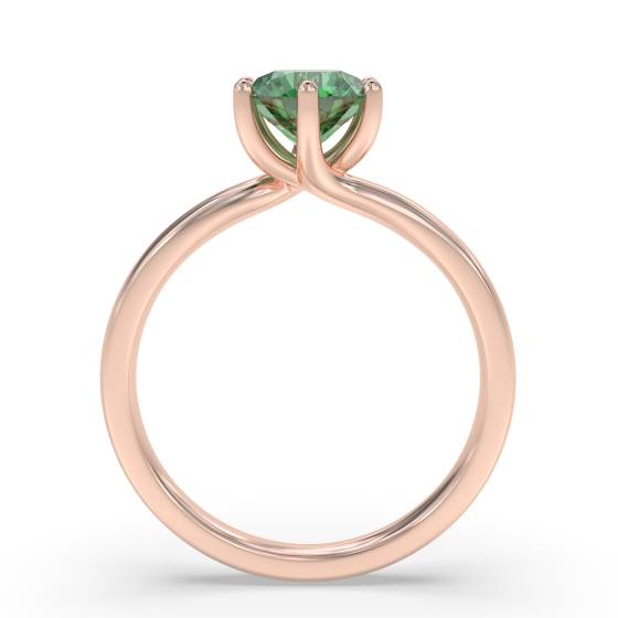 Classic Round Emerald Solitaire Ring