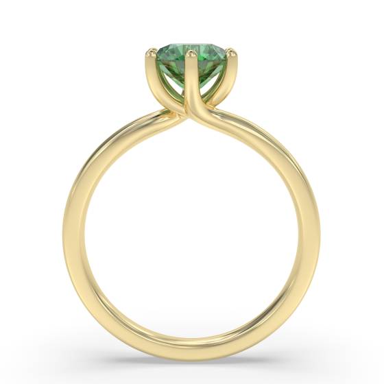 Classic Round Emerald Solitaire Ring