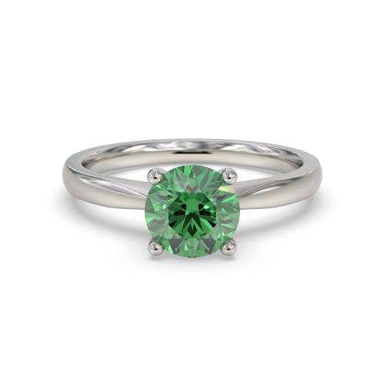 Classic Round Emerald Solitaire Ring
