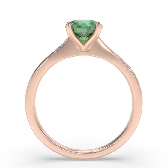 Classic Round Emerald Solitaire Ring