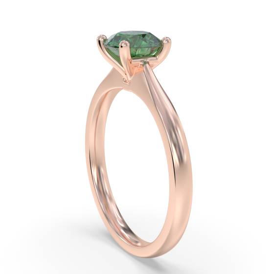 Classic Round Emerald Solitaire Ring