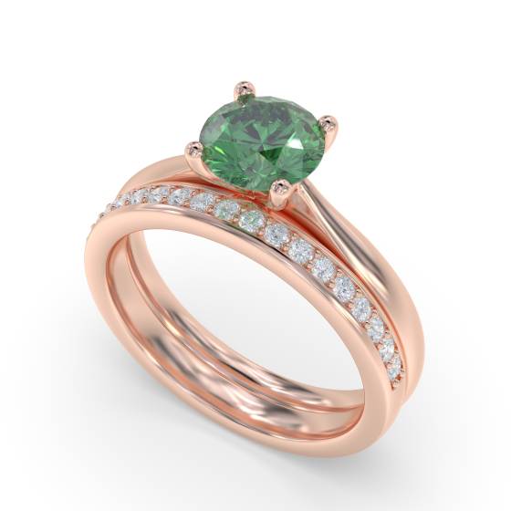 Classic Round Emerald Solitaire Ring