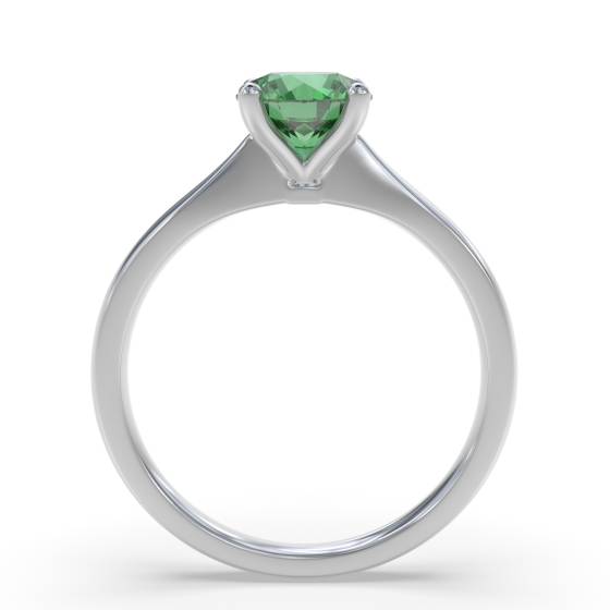 Classic Round Emerald Solitaire Ring