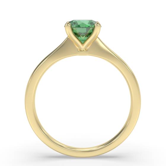Classic Round Emerald Solitaire Ring