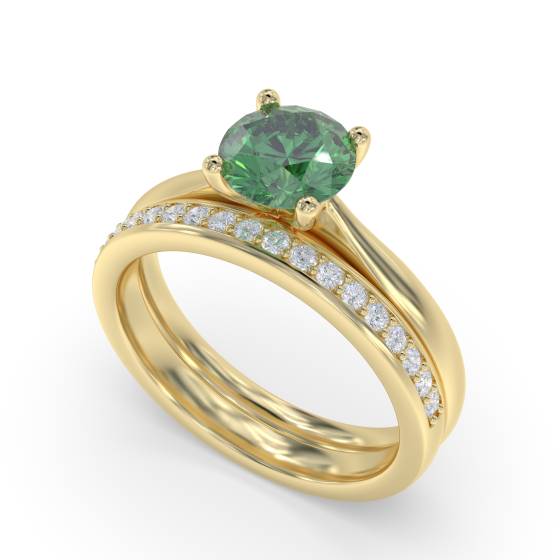 Classic Round Emerald Solitaire Ring