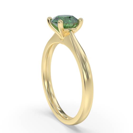 Classic Round Emerald Solitaire Ring