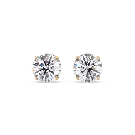 Round Diamond Halo Earrings
