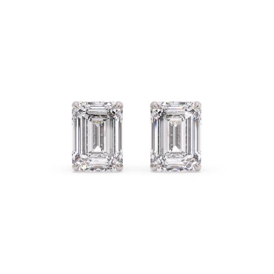 Emerald Diamond Halo Earrings