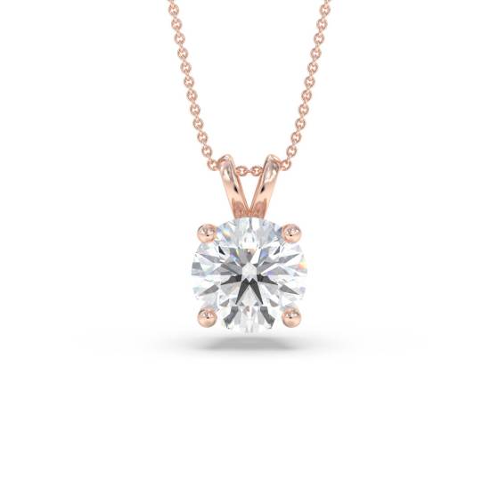 Round Diamond Halo Pendant