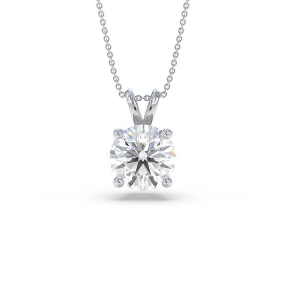 Round Diamond Halo Pendant