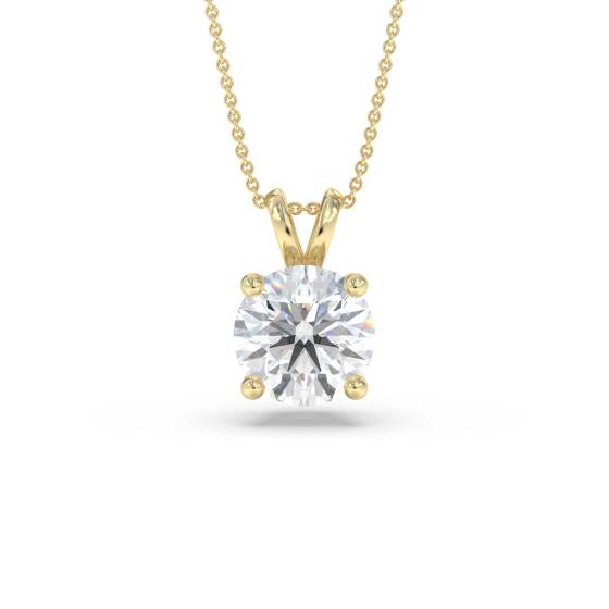 Round Diamond Halo Pendant