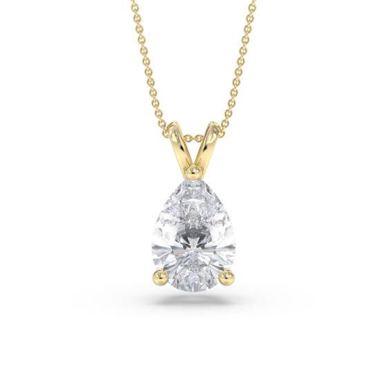 Pear Diamond Halo Pendant