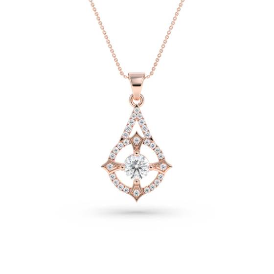 Stylish Round Diamond Designer Pendant