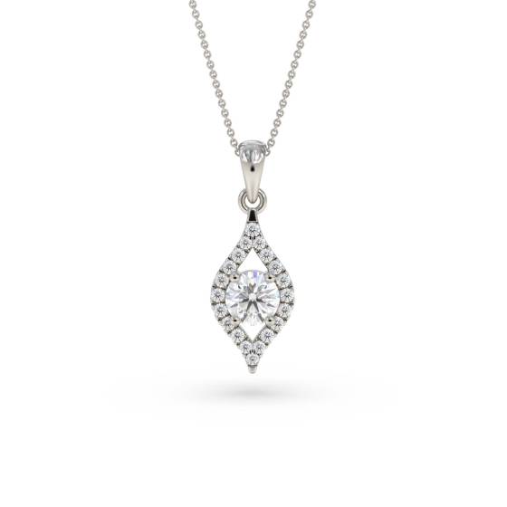 Stylish Round Diamond Designer Pendant