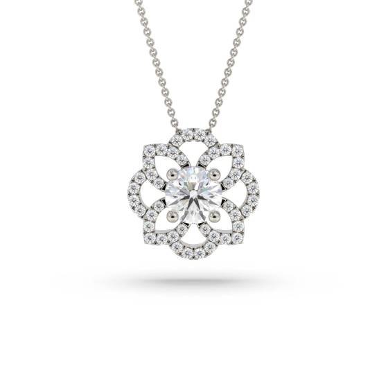 Stylish Round Diamond Designer Pendant