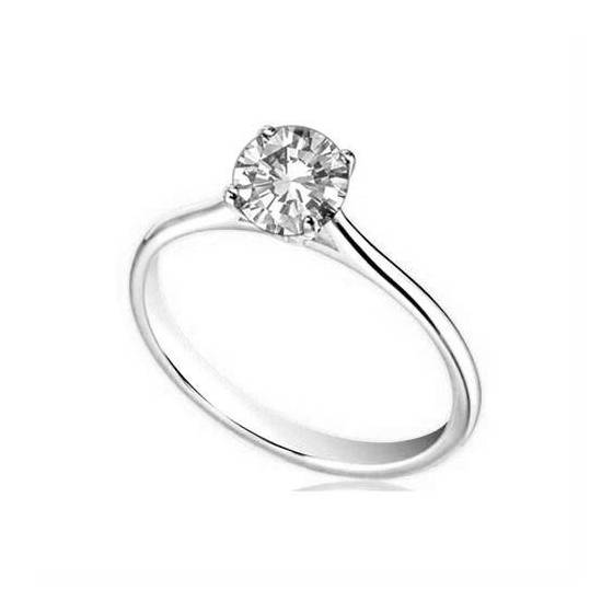 0.40ct SI2/G Natural Round Diamond Engagement Ring in Platinum
