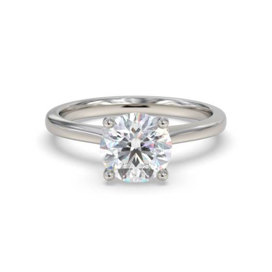 0.30ct Si2/G Natural Round Cut Diamond Solitaire Ring in Platinum