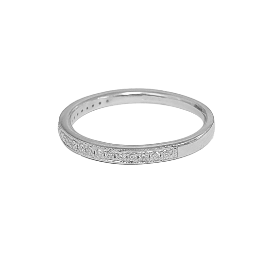 0.20ct VS/E-F Round Natural Diamond Weddign Ring