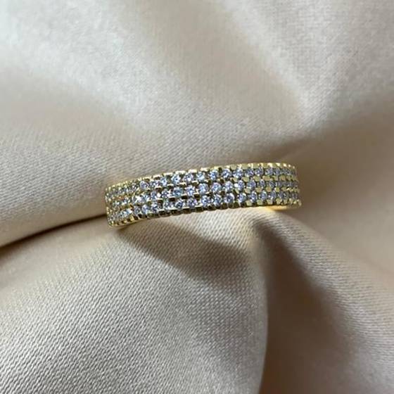 0.50ct VS/F-G Natural Round Cut Diamond Dress Ring in 18k Yellow Gold