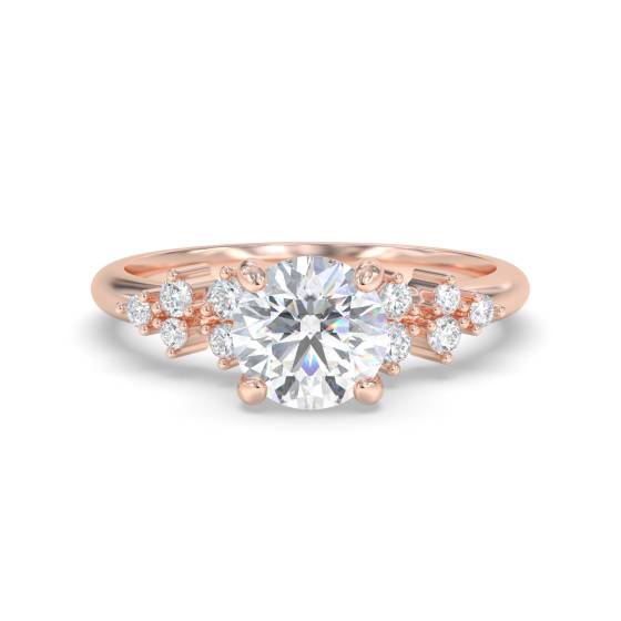 Round Diamond Shoulder Set Ring