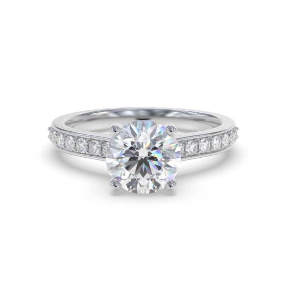 Shoulder Set Diamond Engagement Ring