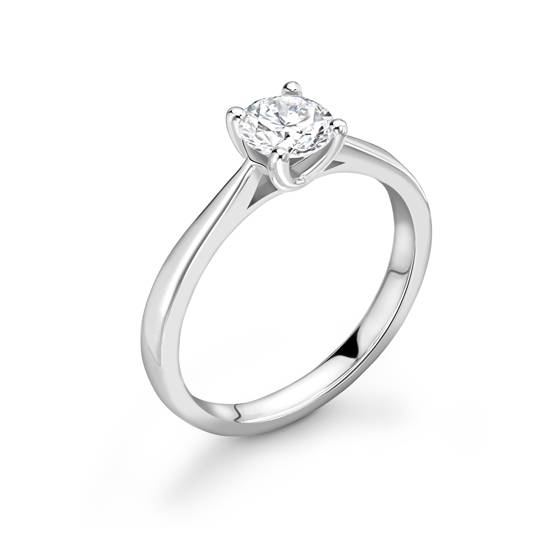 1.50ct SI2/G Natural Round Diamond Solitaire Ring in Platinum