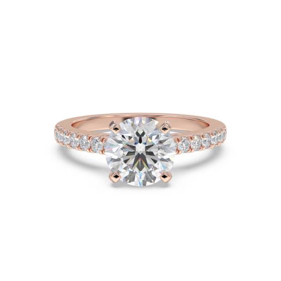Shoulder Set Diamond Engagement Ring