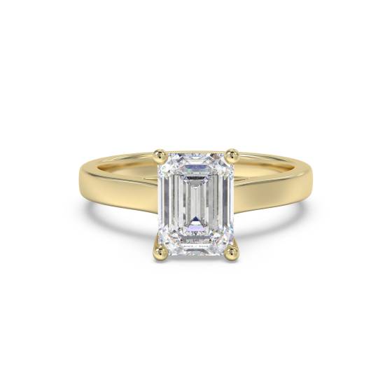 Modern Emerald Diamond Engagement Ring