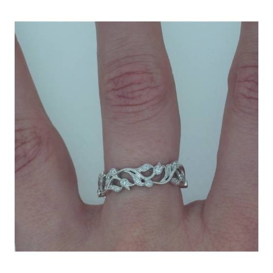0.40ct VS/F Natural Diamond Designer Band in Platinum