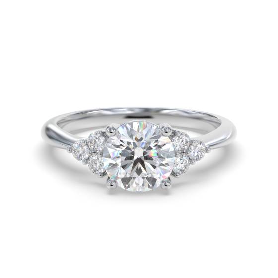 Modern Round Diamond Designer Ring